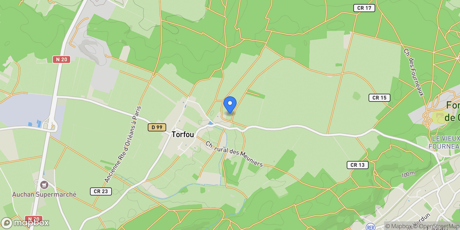 Map showing Torfou, Île-de-France, France.