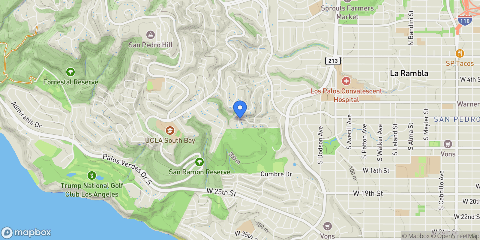 Map showing 2446 Rue Le Charlene , Rancho Palos Verdes, CA 90275, Rolling Hills, California, United States.