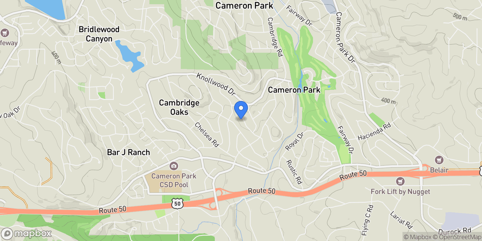 Map showing 2830 Osborne Road , Cameron Park, CA 95682, Cameron Park, California, United States.