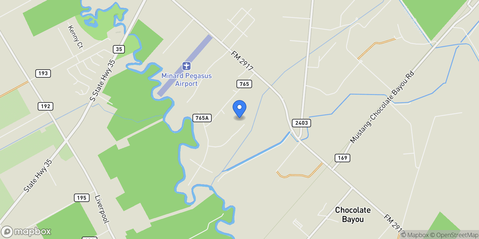 Map showing 7306 Live Oak Circle, Alvin, Texas, United States.