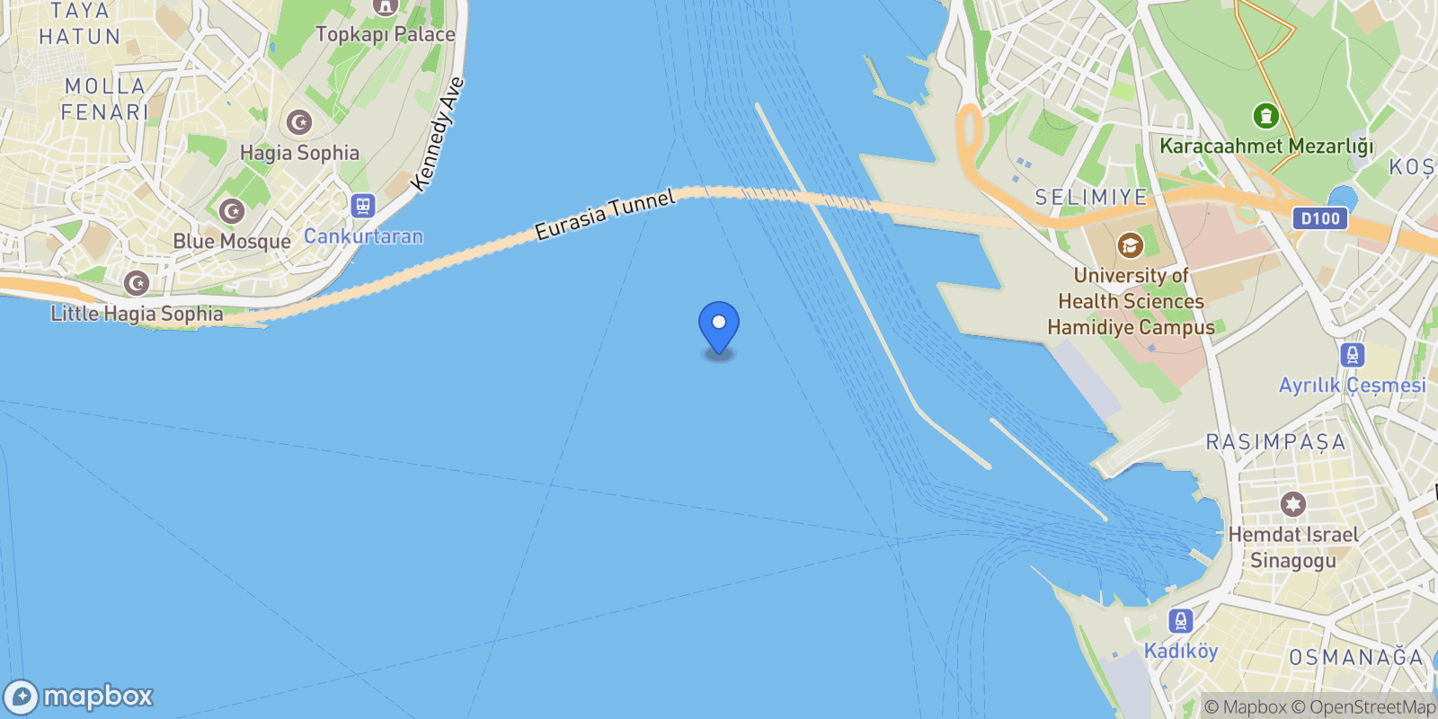 Map showing Üsküdar, Turkey.