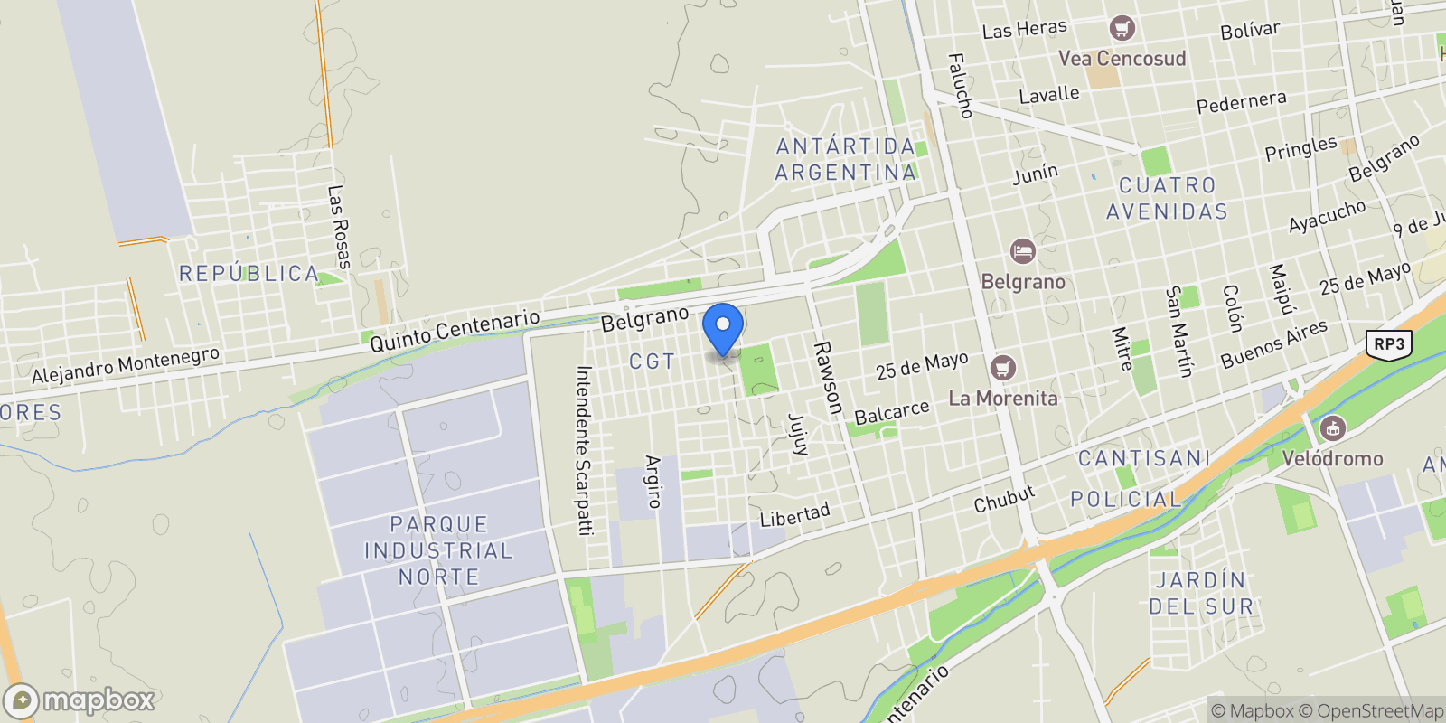 Map showing Ranch in San Luis, San Luis, D, San Luis, San Luis Province, Argentina.
