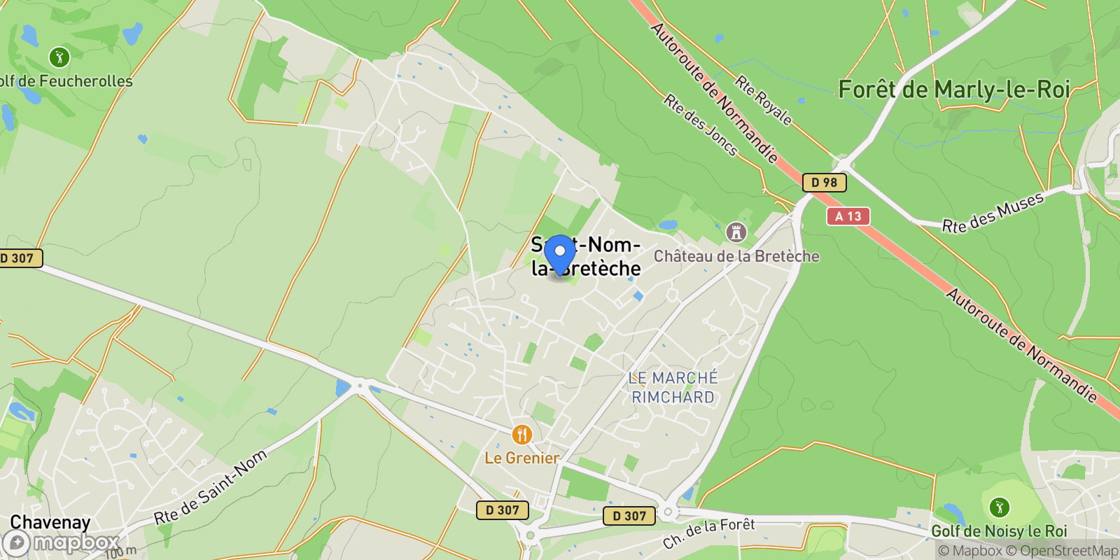 Map showing Saint-Nom-la-Bretèche, Île-de-France, France.