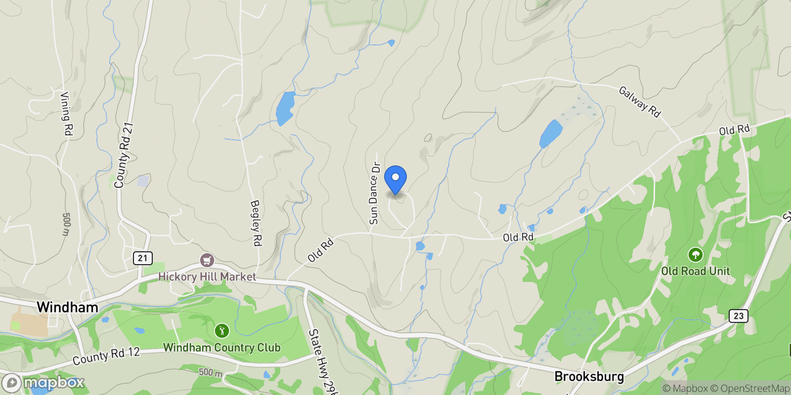 Map showing 61 Cambridge Heights Road , Windham, NY 12496, Windham, New York, United States.