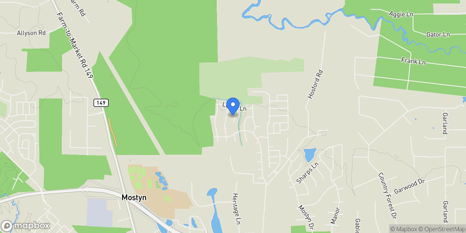 Map showing 40917 Mauser Lane, Magnolia, Texas, United States.