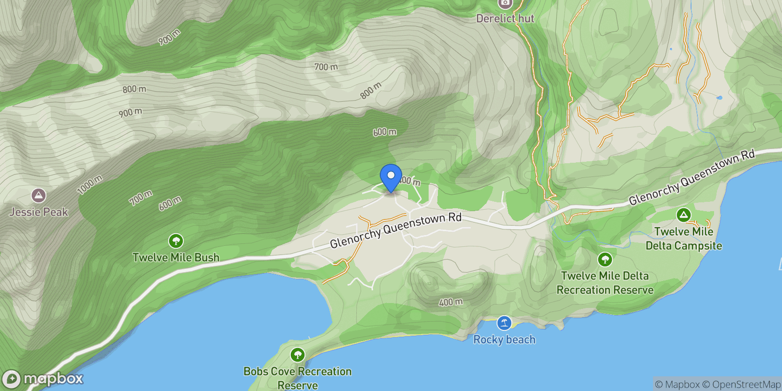Map showing 17 Lookout Drive, Queenstown, OTA, Queenstown, Otago, New Zealand.