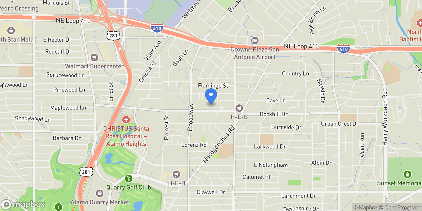Map showing 235 Escondida Way, San Antonio, TX, 78209, USA, San Antonio, Texas, United States.