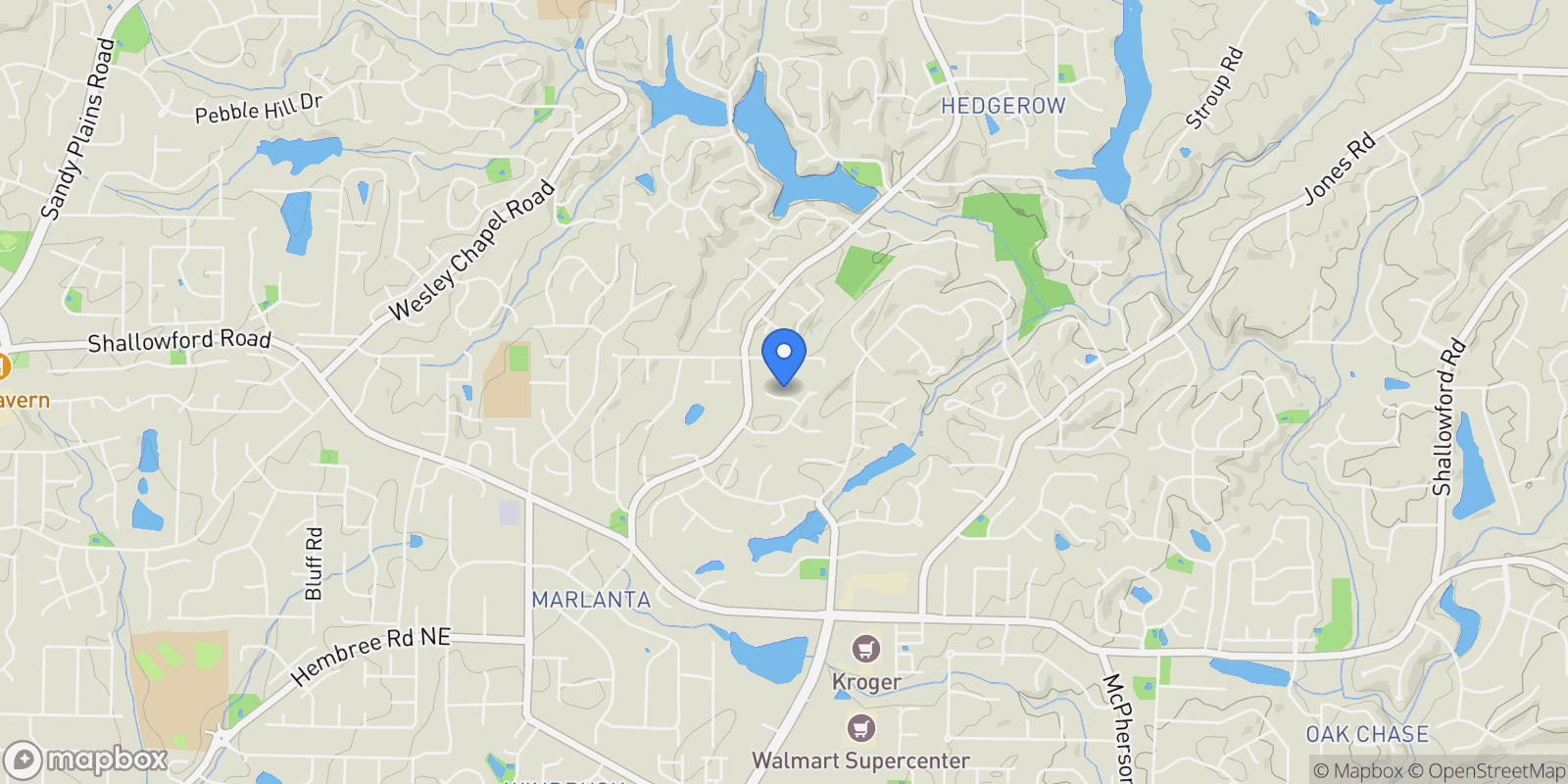 Map showing 4319 Summit Oaks Lane NE, Roswell, GA 30075, Roswell, Georgia, United States.