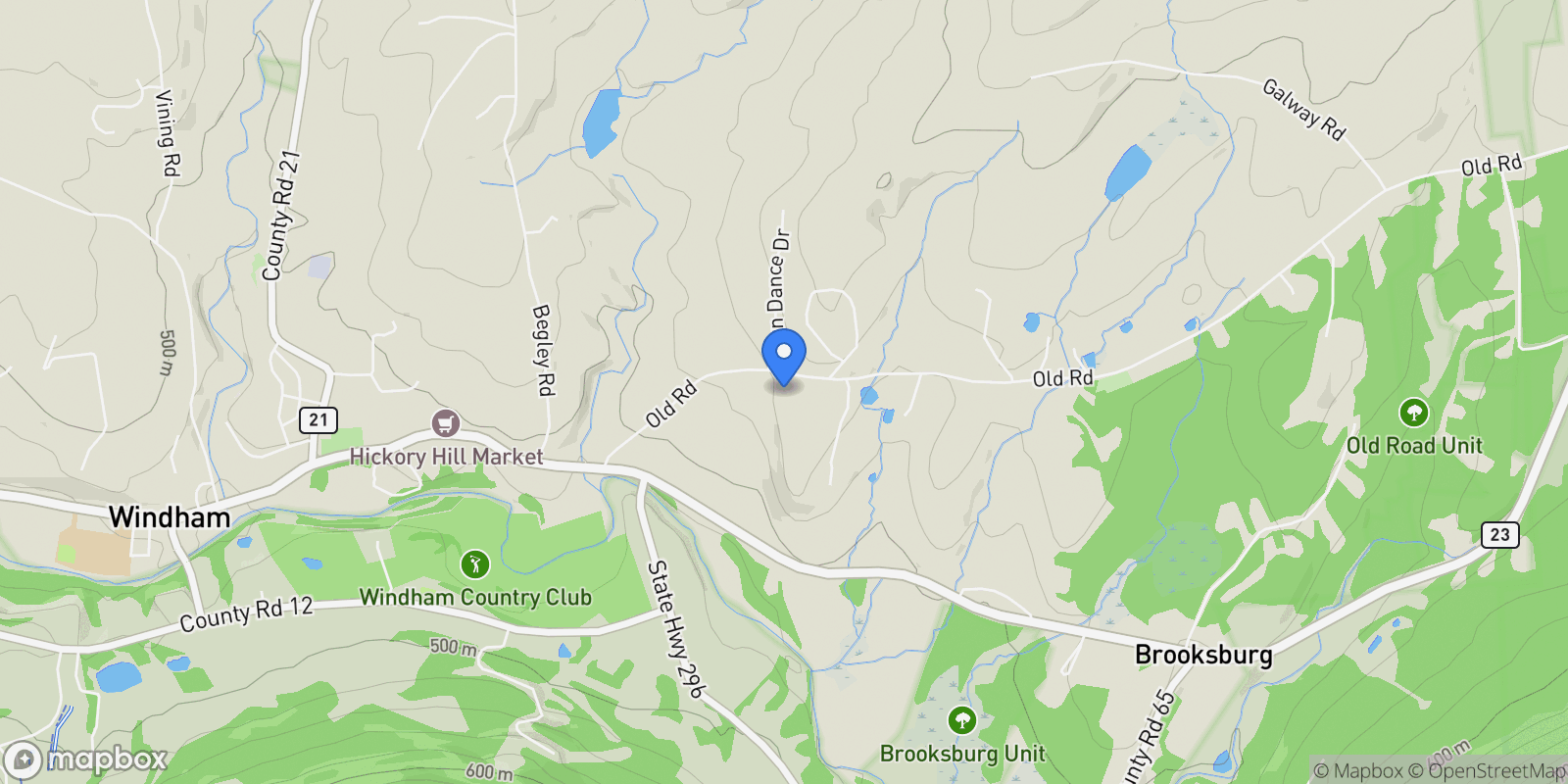 Map showing 110 Old Road, Windham, NY 12496, Windham, New York, United States.