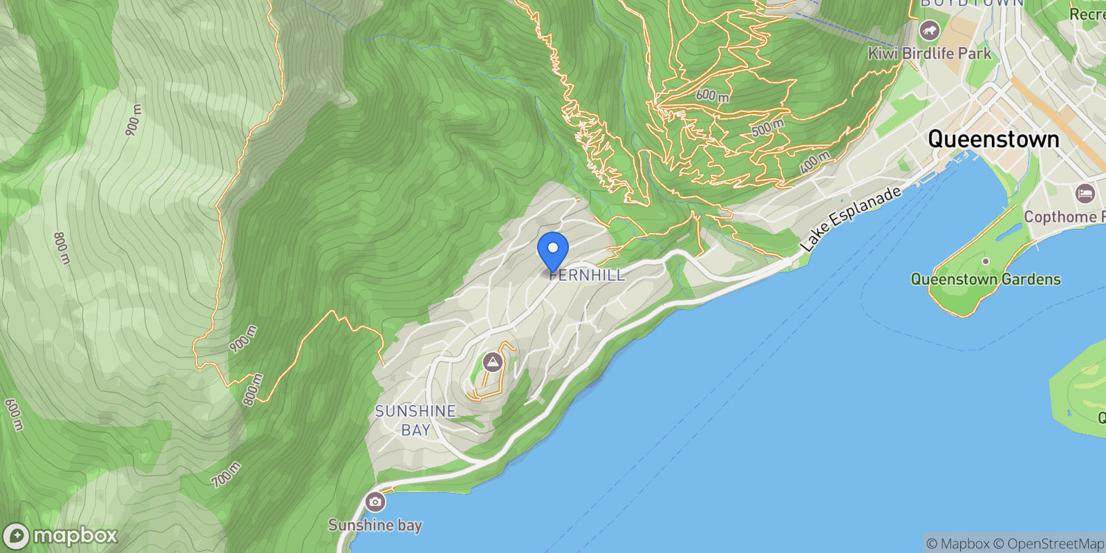 Map showing 142 Slopehill Road, Queenstown, OTA, Queenstown, Otago, New Zealand.