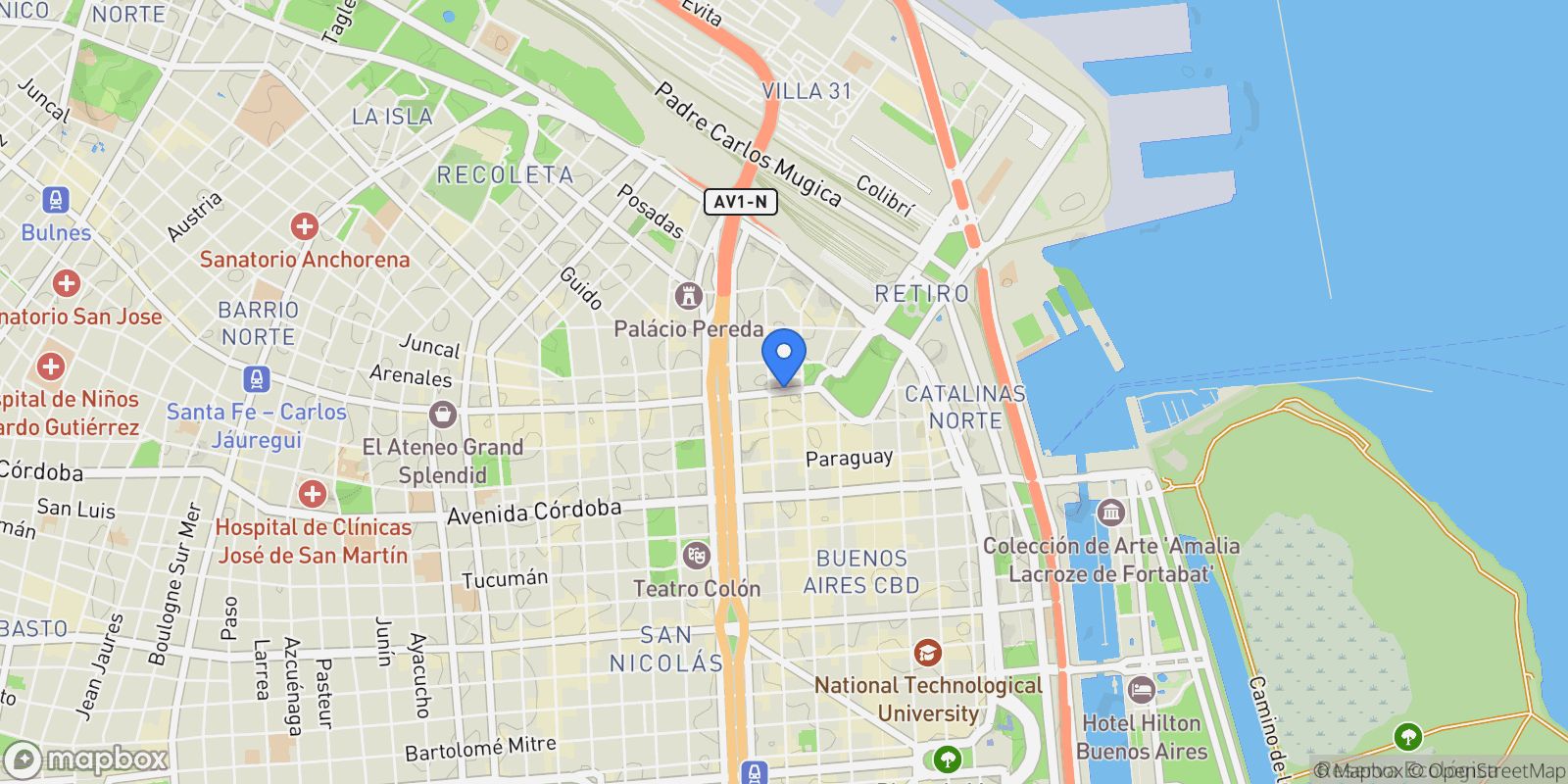 Map showing Urban Sophistication with Private Pool, Buenos Aires City, B, Buenos Aires, Buenos Aires, Argentina.