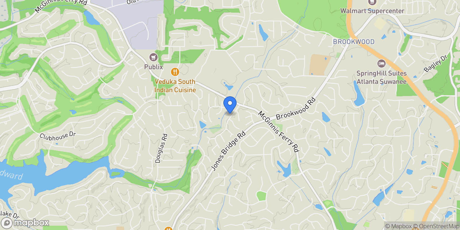 Map showing 5635 Ashewoode Downs Drive, Alpharetta, GA 30005, Alpharetta, Georgia, United States.