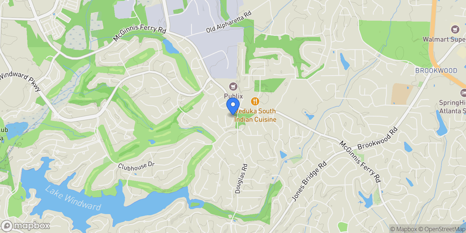 Map showing 2485 Hamptons Passage, Alpharetta, GA 30005, Alpharetta, Georgia, United States.