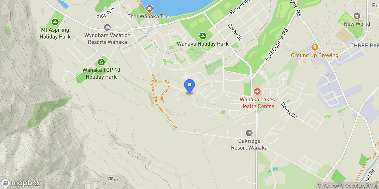 Map showing 103 West Meadows Drive, Wānaka 9305, New Zealand, Wanaka, Otago, New Zealand.