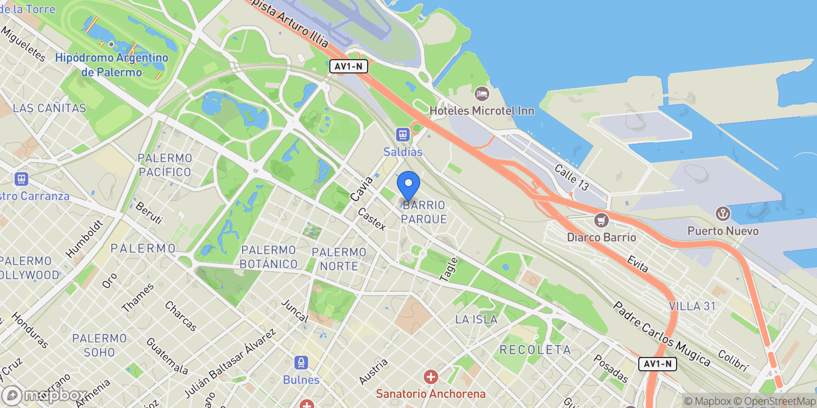 Map showing Fully Renovated House in Barrio Parque, Buenos Aires City, B, Buenos Aires, Buenos Aires, Argentina.