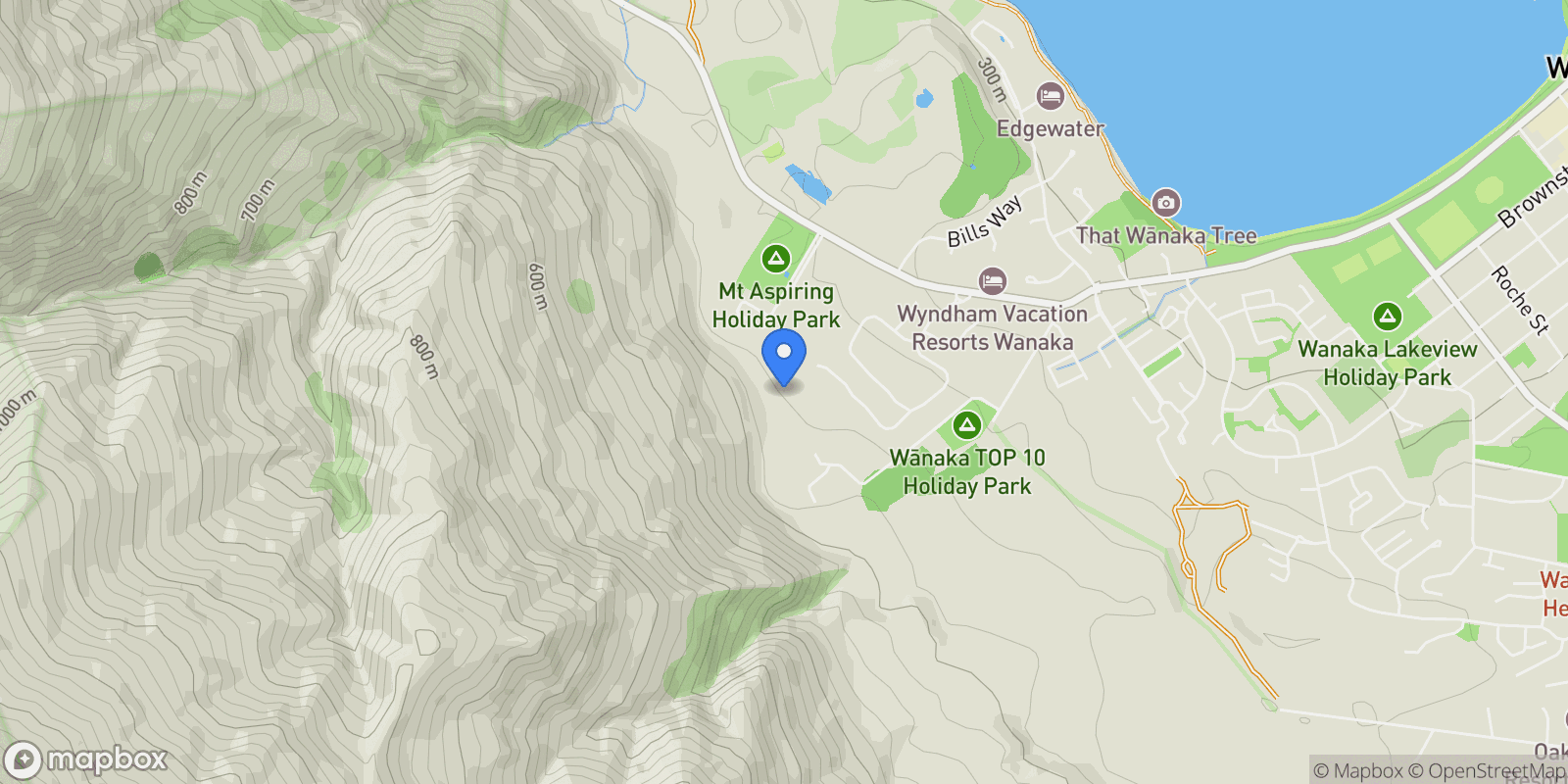 Map showing 58 Oak Lane, Wānaka 9305, New Zealand, Wanaka, Otago, New Zealand.