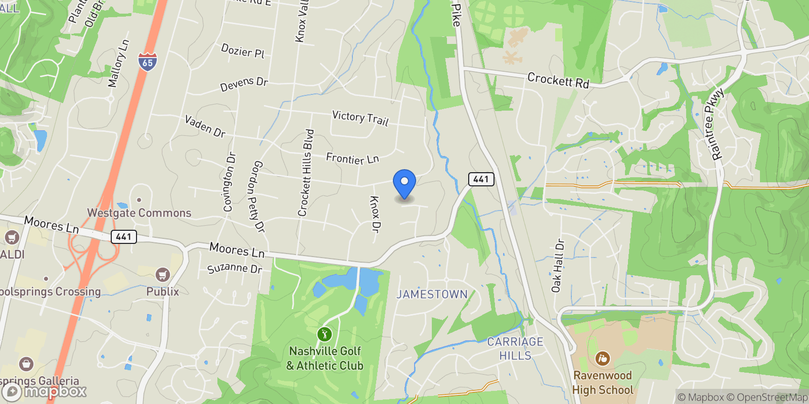Map showing 8104 Turning Point Dr, Brentwood, TN, 37027, USA, Nashville, Tennessee, United States.