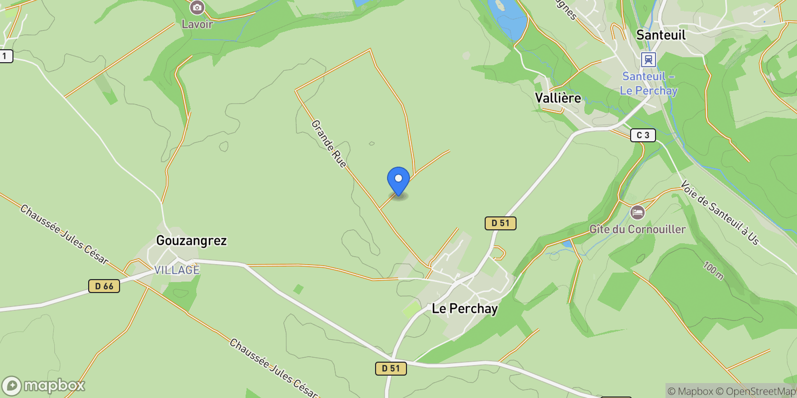 Map showing Le Perchay, Île-de-France, France.