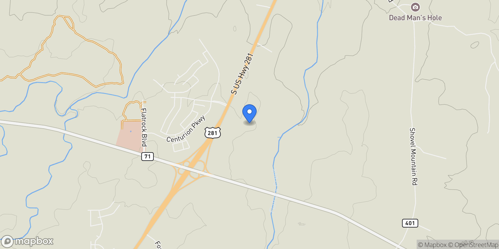 Map showing 3923 U.S. 281, Marble Falls, TX, 78654, USA, Marble Falls, Texas, United States.