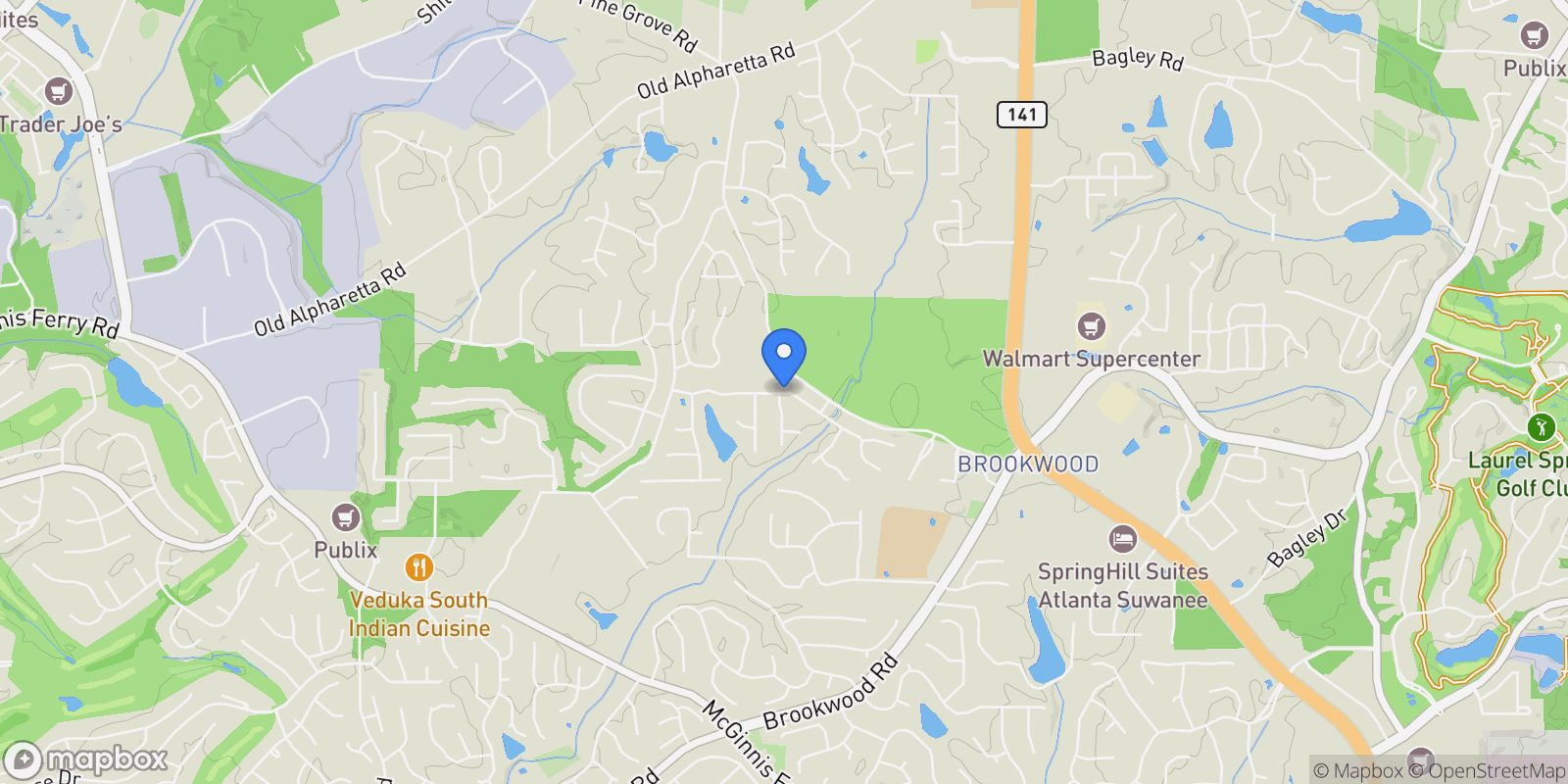 Map showing 3070 Brookwater Drive, Cumming, GA 30041, Cumming, Georgia, United States.
