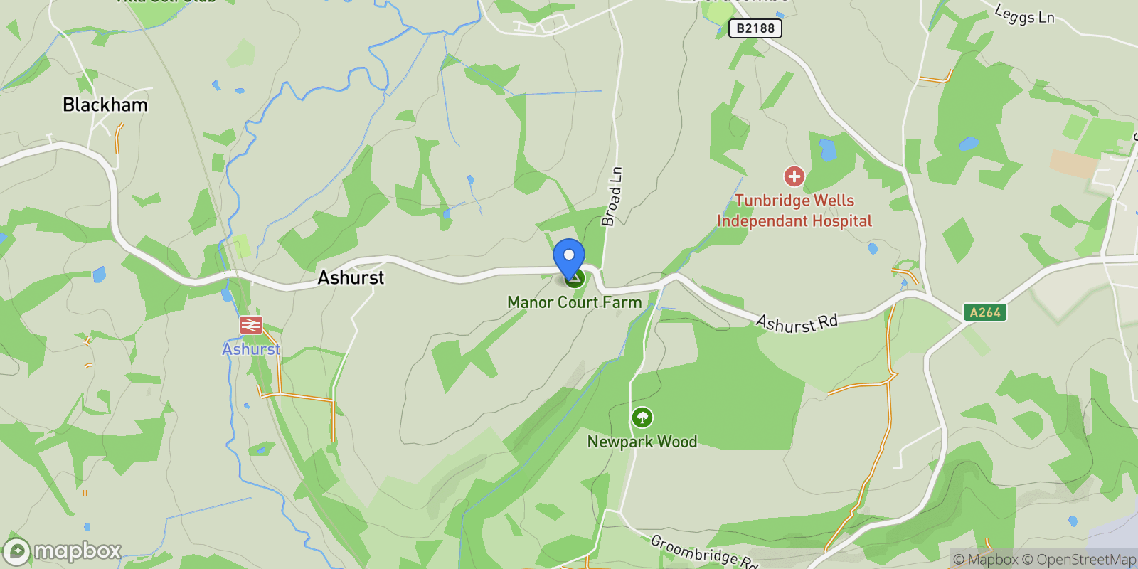 Map showing Ashurst Road, Ashurst, Tunbridge Wells, England, United Kingdom.