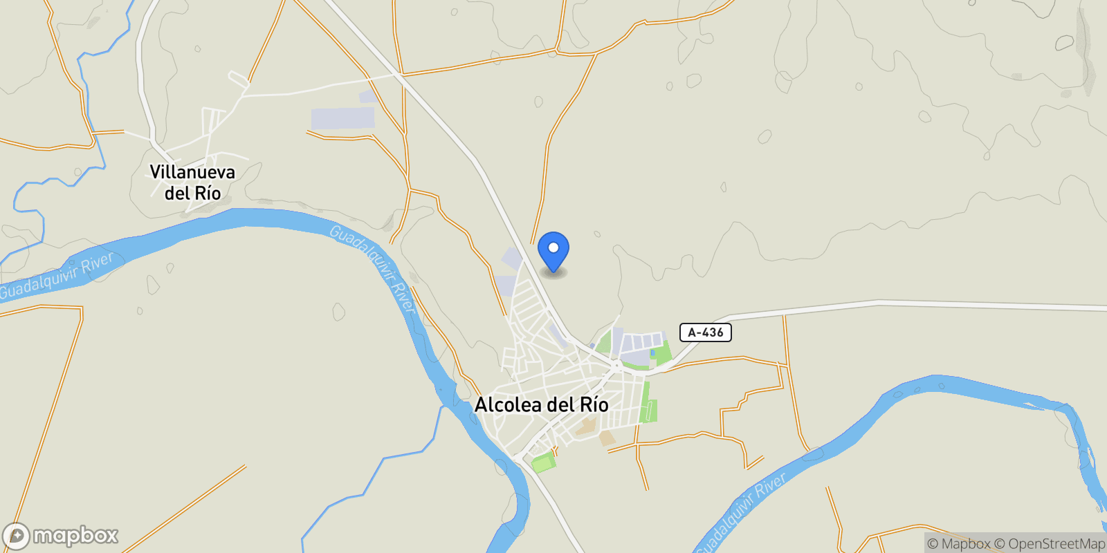 Map showing Alcolea el Río, Sevilla, Alcolea el Río, Alcolea del Rio, Andalusia, Spain.