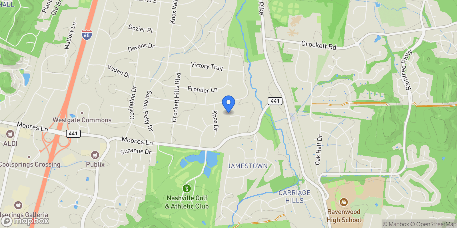 Map showing 8102 Turning Point Dr, Brentwood, TN, 37027, USA, Nashville, Tennessee, United States.