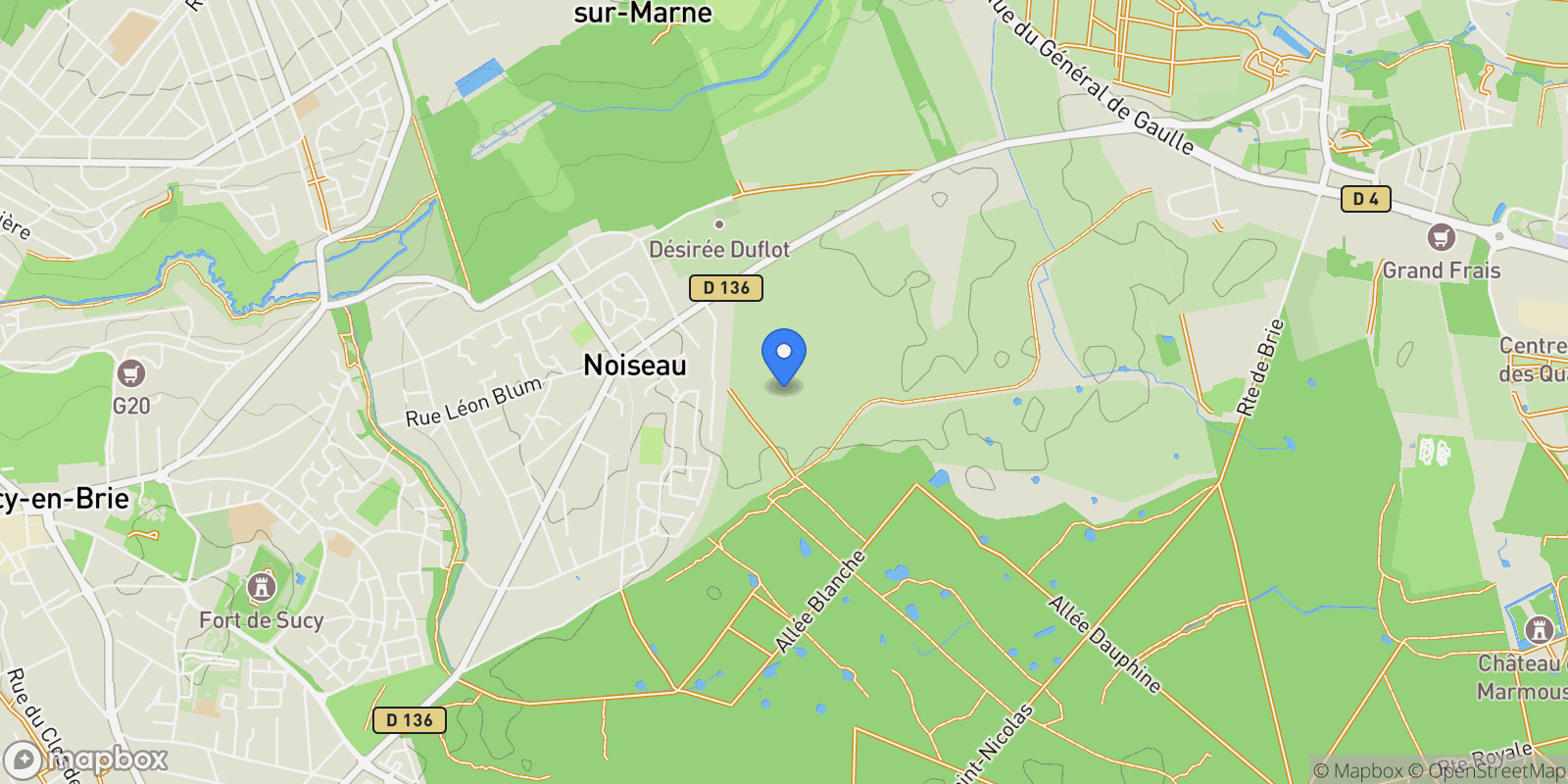 Map showing Noiseau, Île-de-France, France.