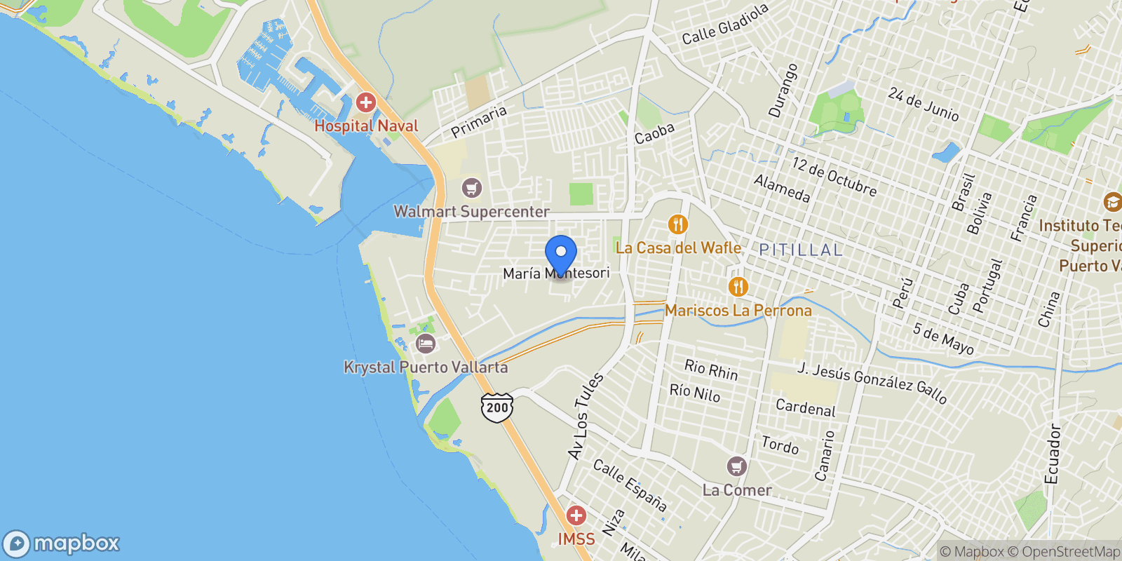 Map showing Sin Nombre, 48314 Puerto Vallarta, Jal., Mexico, Puerto Vallarta, Jalisco, Mexico.