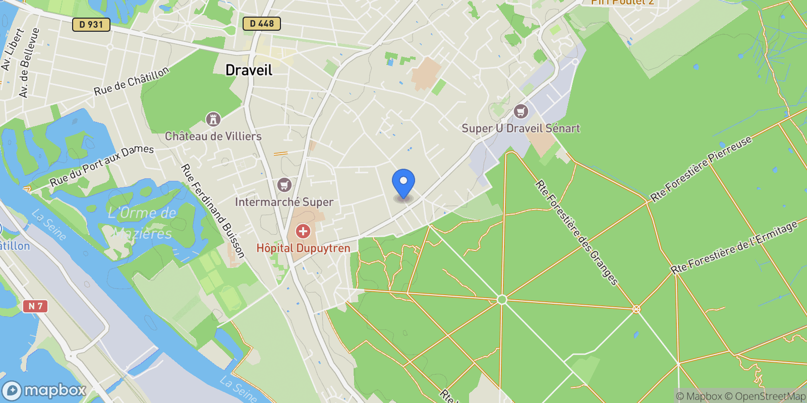 Map showing Draveil, Île-de-France, France.