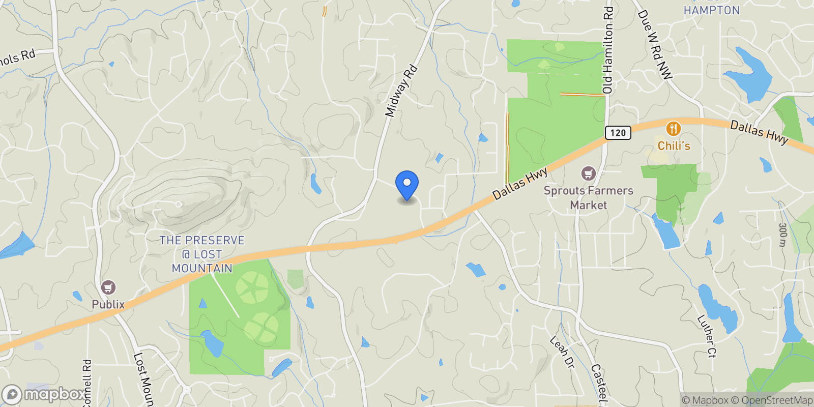 Map showing 286 County Rd, Marietta, GA 30064, Marietta, Georgia, United States.