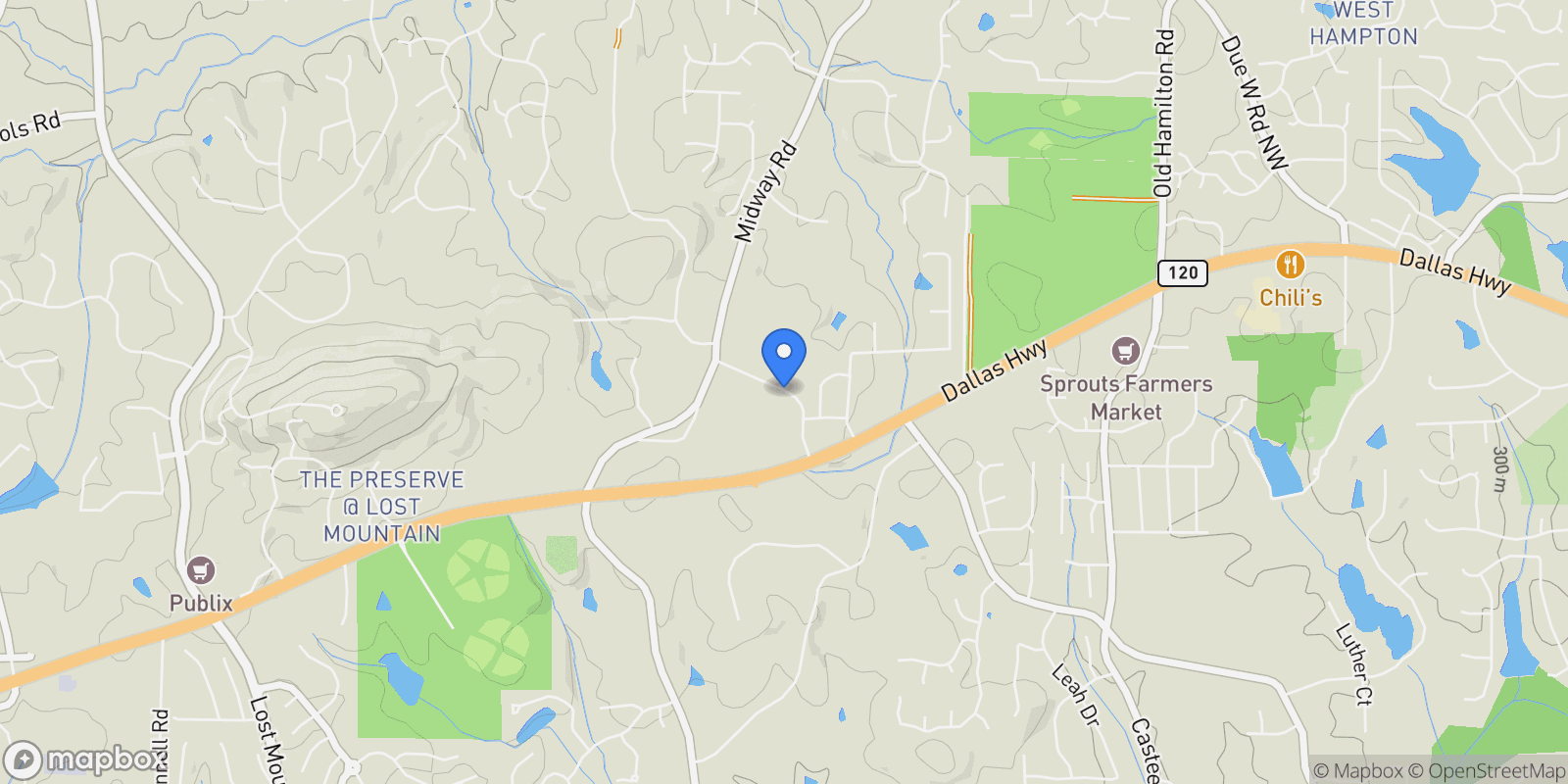 Map showing 280 County Rd, Marietta, GA 30064, Marietta, Georgia, United States.