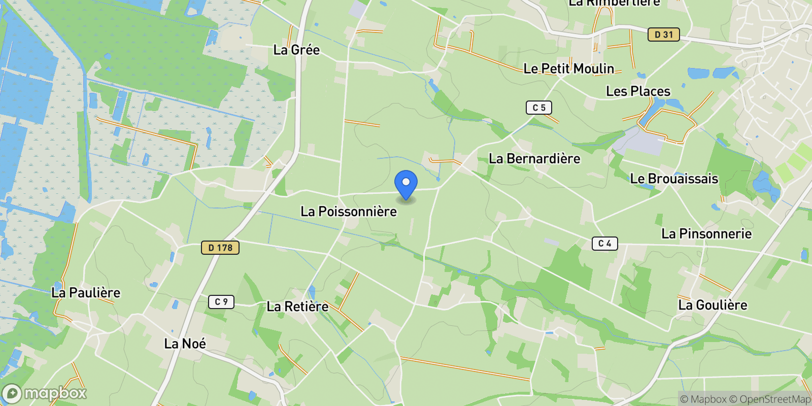 Map showing Saint-Mars-du-Désert, Pays de la Loire, France.