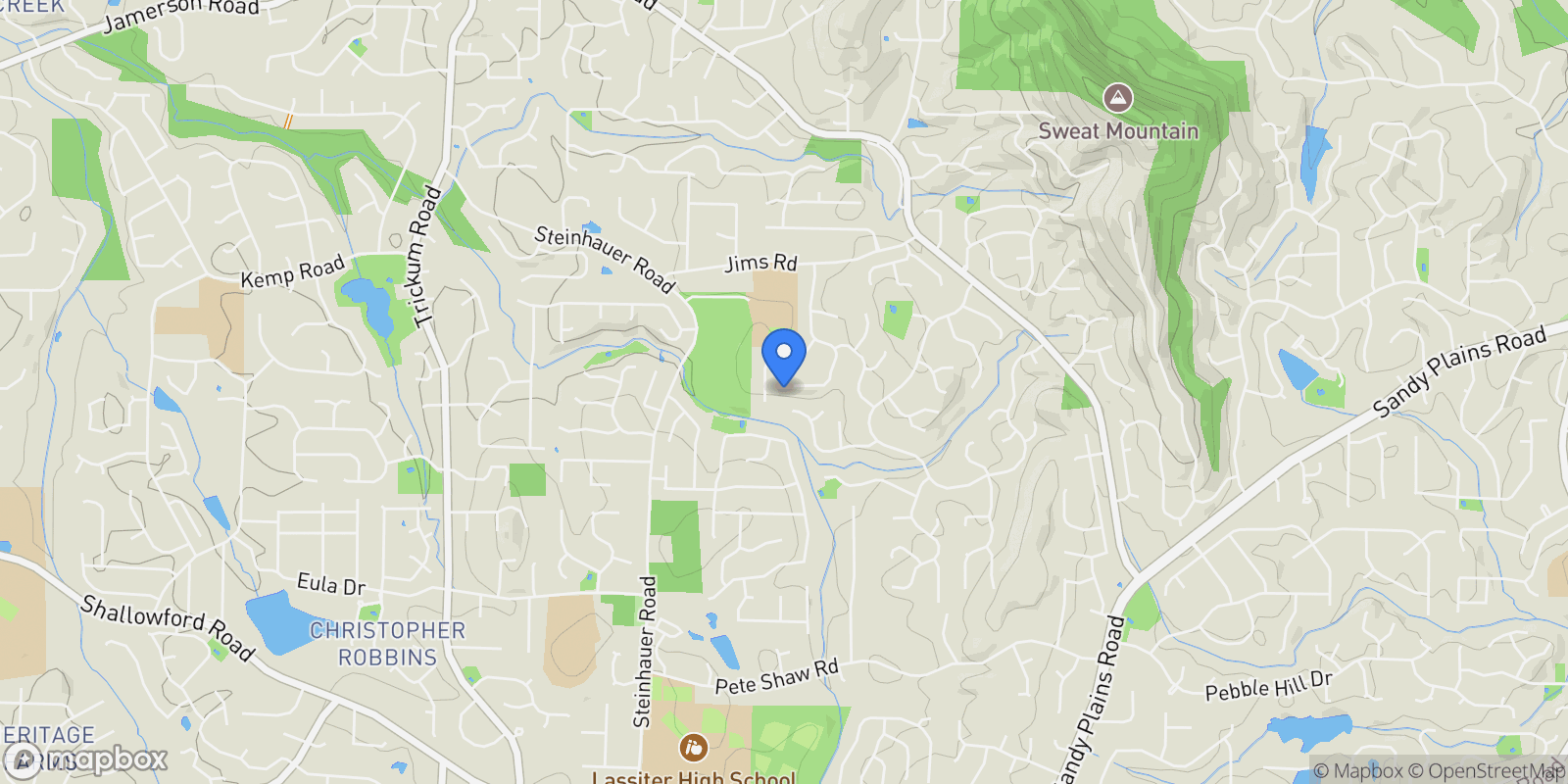 Map showing 4464 Windsor Oaks Drive, Marietta, GA 30066, Marietta, Georgia, United States.