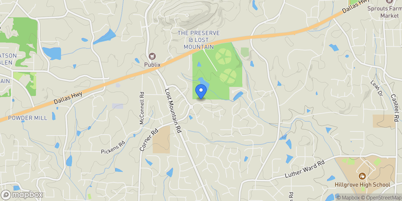 Map showing 4942 Glencree Court SW, Powder Springs, GA 30127, Powder Springs, Georgia, United States.