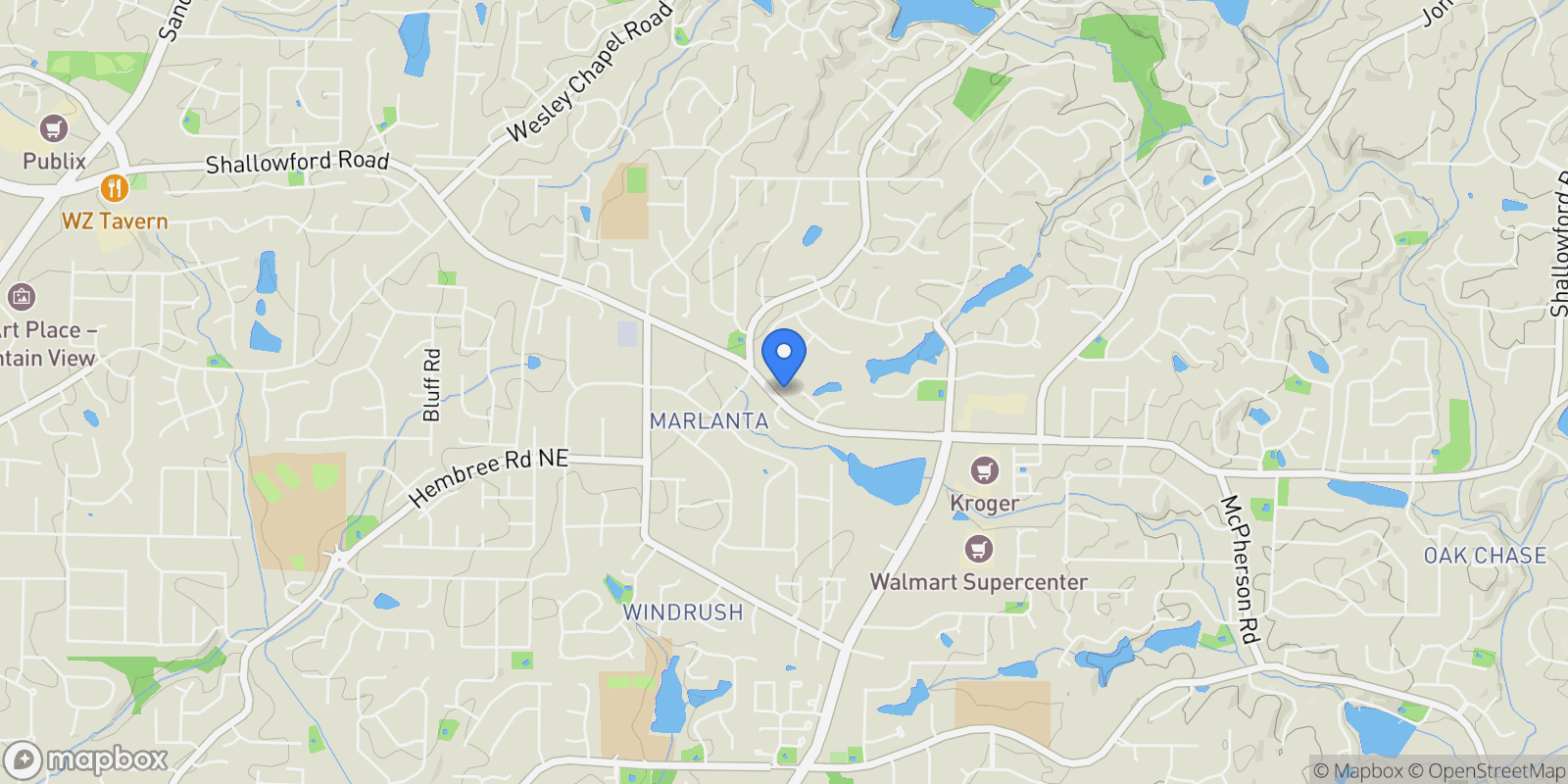 Map showing 4150 Chimney Heights NE, Roswell, GA 30075, Roswell, Georgia, United States.