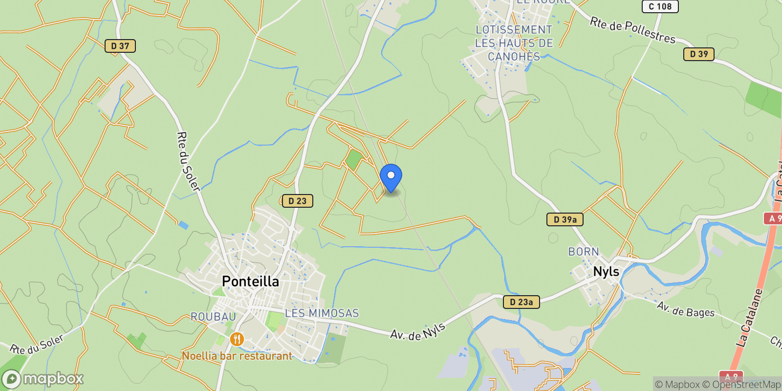 Map showing Ponteilla, Occitanie, France.