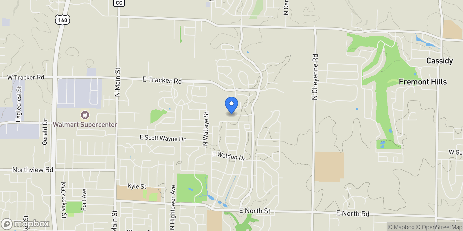 Map showing 1373 N Rockingham Avenue, Nixa, MO 65714, Nixa, Missouri, United States.