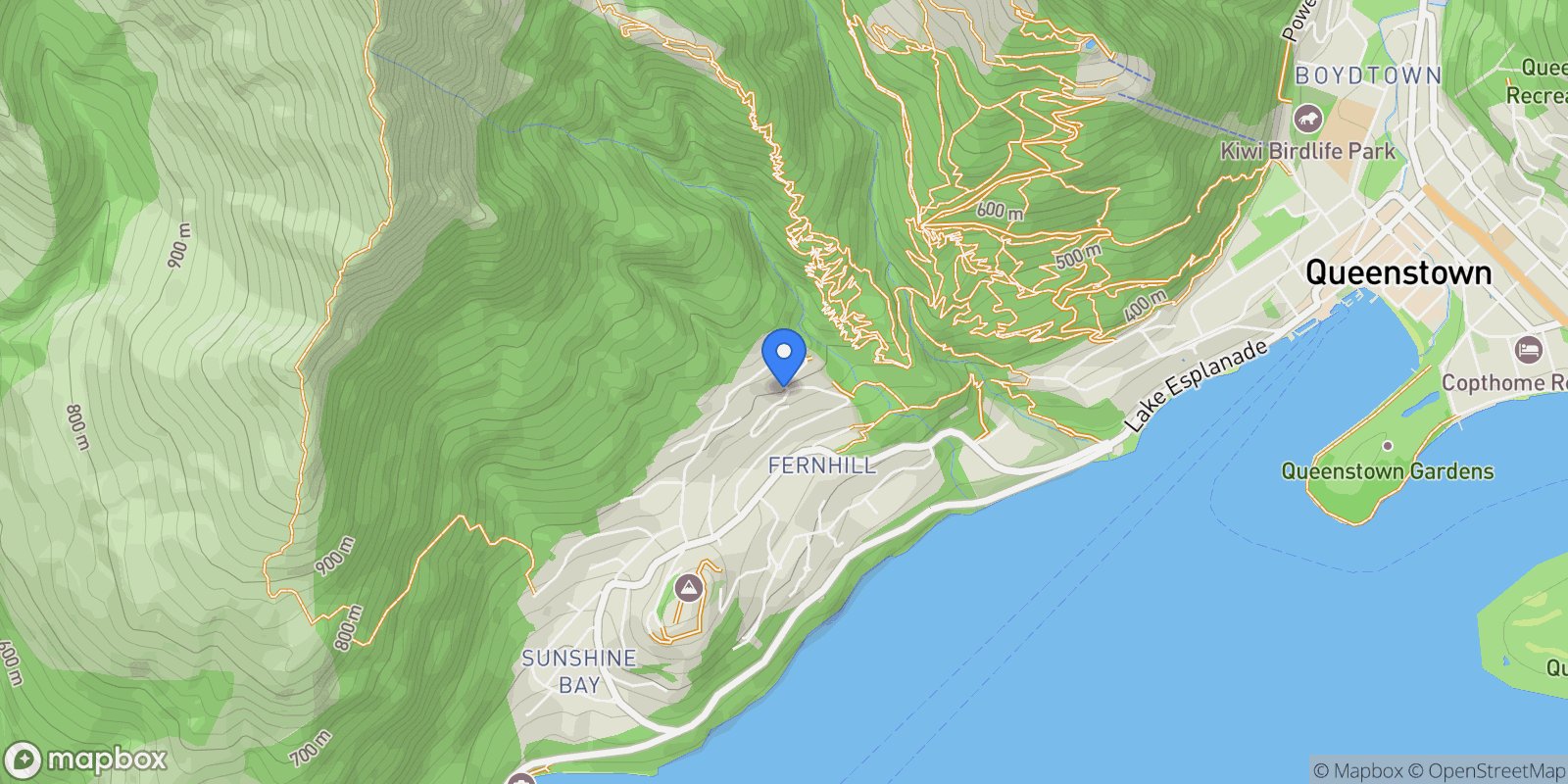 Map showing 108 Wynyard Crescent, Fernhill, Queenstown 9300, New Zealand, Queenstown, Otago, New Zealand.