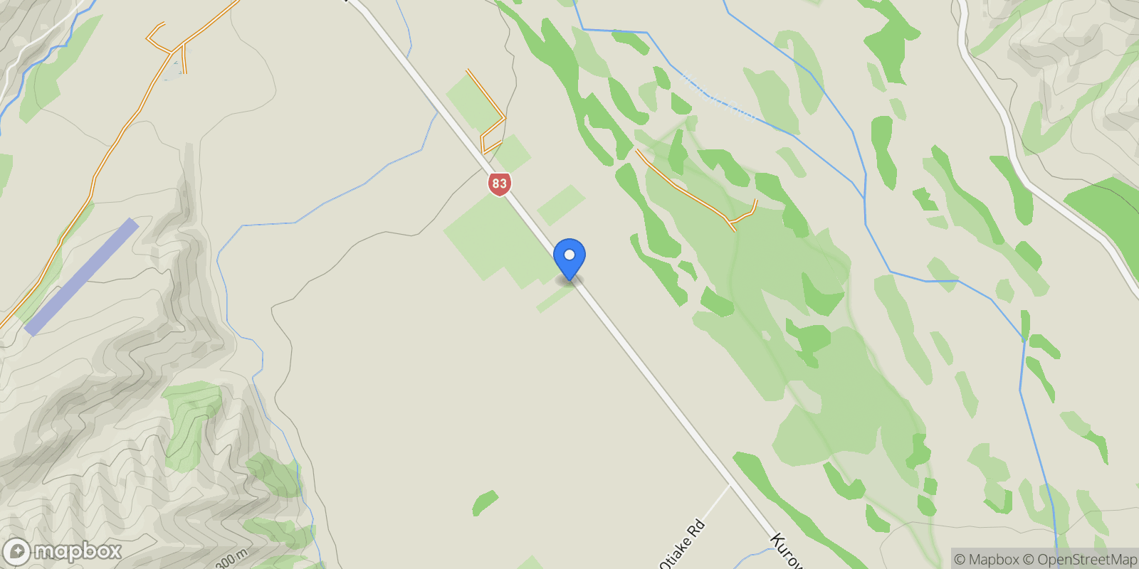 Map showing 5221 Kurow-Duntroon Road, Otiake 9494, New Zealand, Otiake, Canterbury, New Zealand.