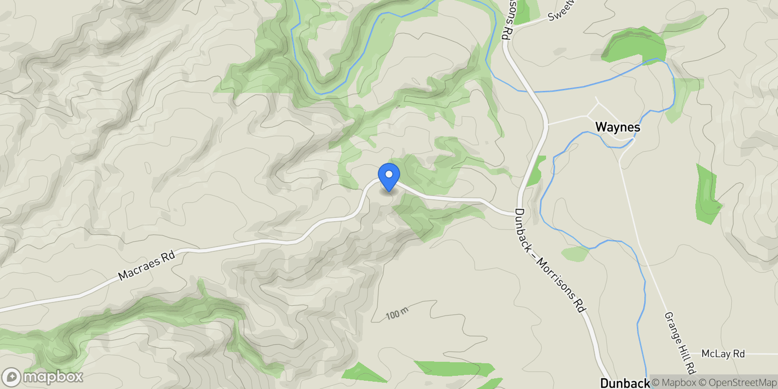 Map showing 67 Macraes Road, Waynes 9483, New Zealand, Waynes, Otago, New Zealand.