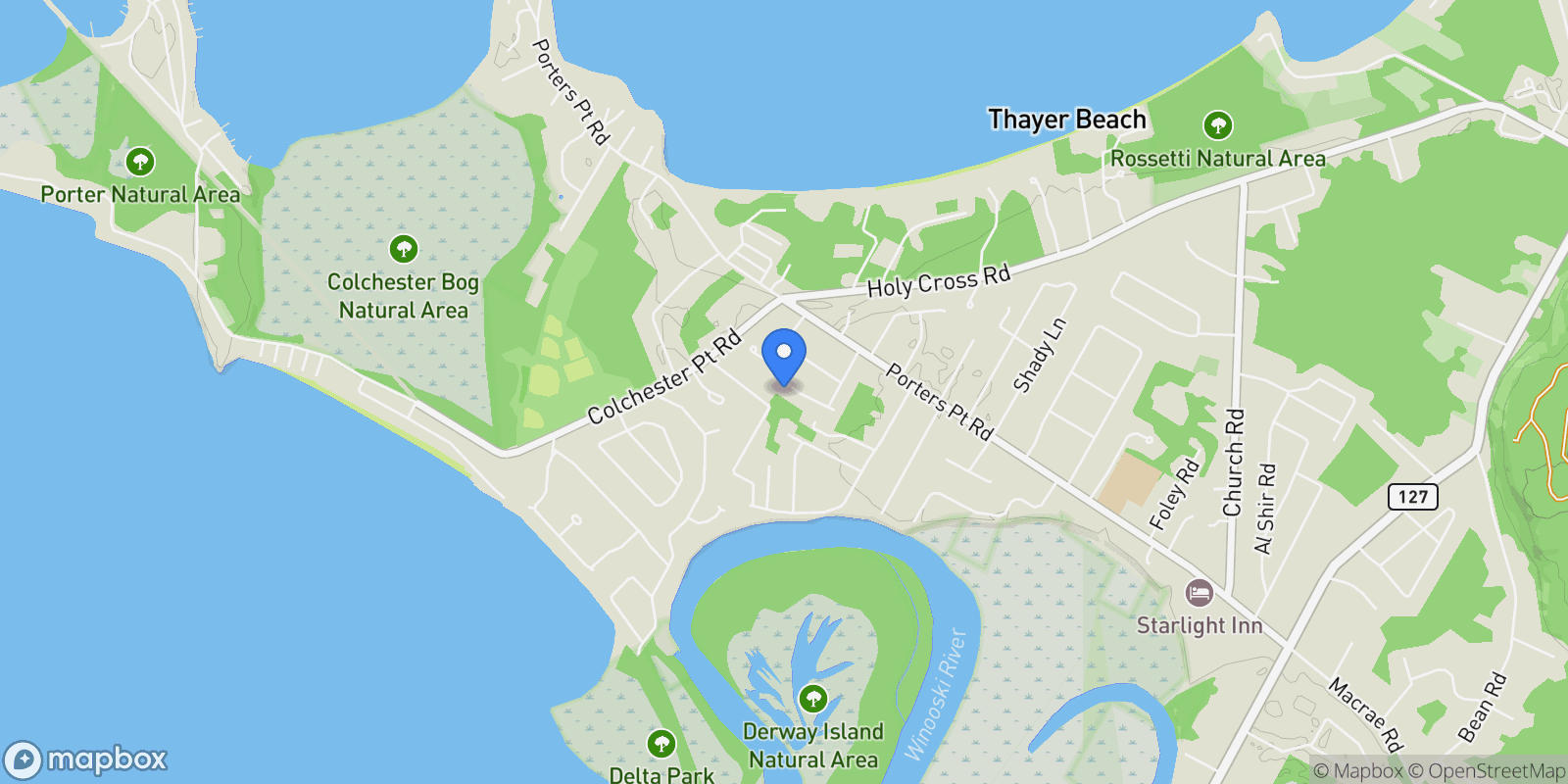Map showing 245 Crossfield Drive, Colchester, VT 05446, Colchester, Vermont, United States.