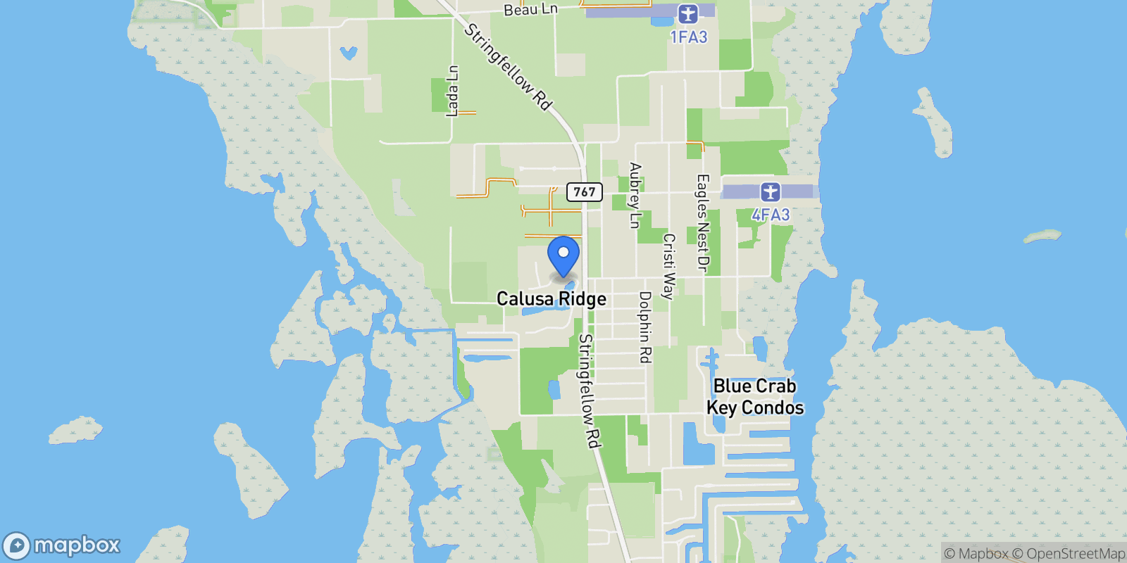 Map showing 6057 Calusa Ridge Trl, FL, Bokeelia, Florida, United States.