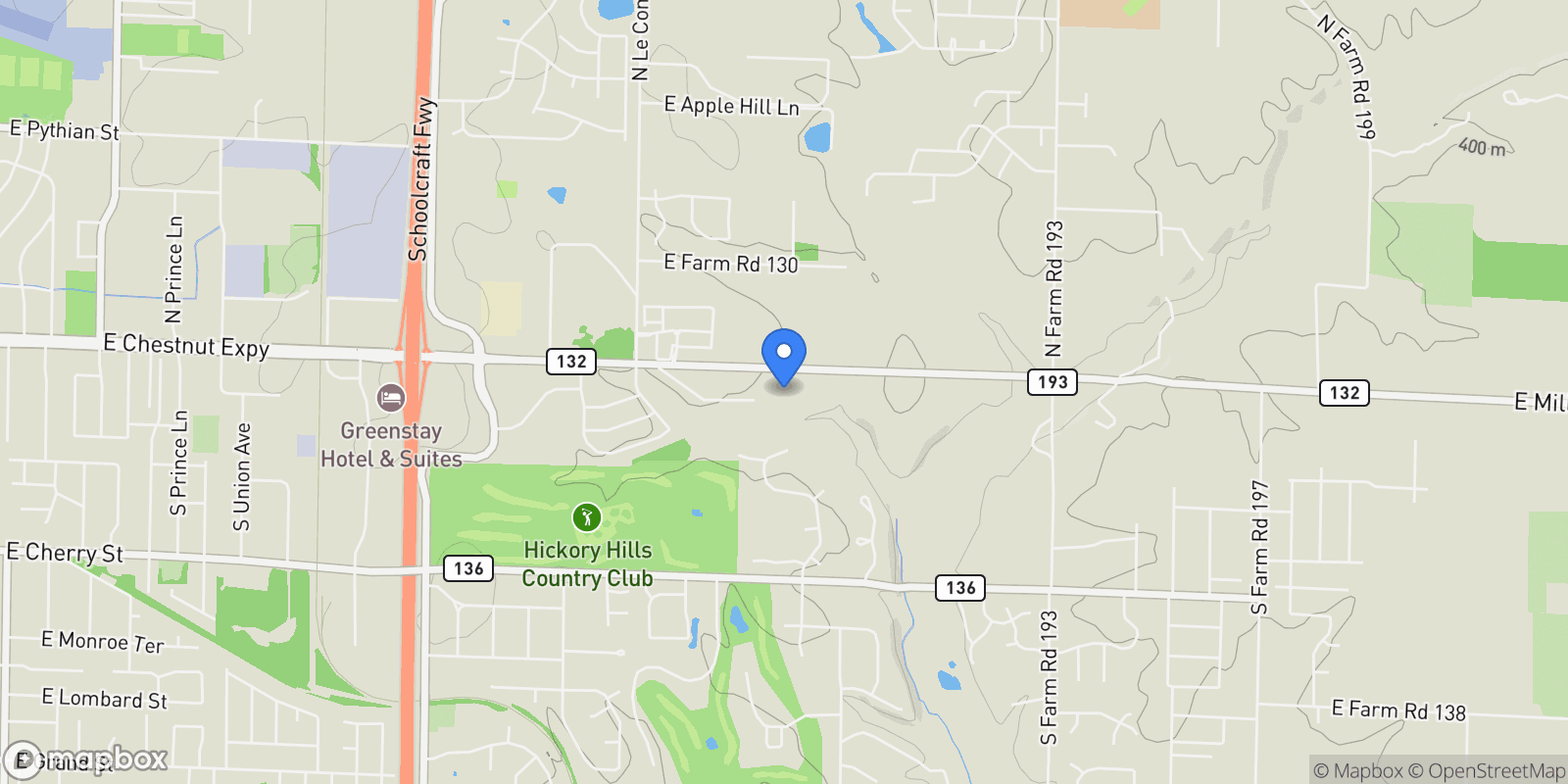 Map showing 254 S Mumford Court, Springfield, MO 65802, Springfield, Missouri, United States.