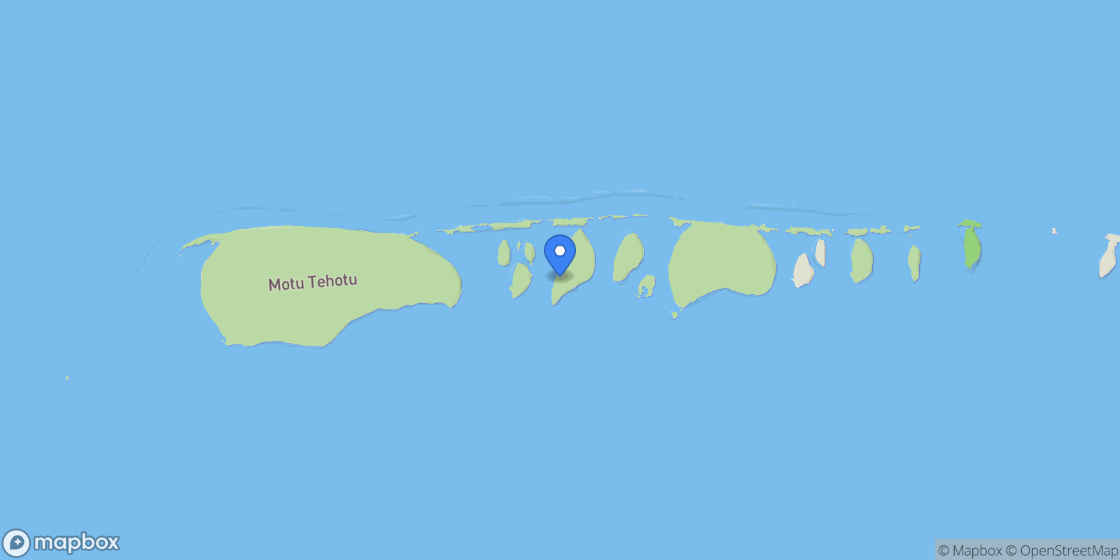 Map showing 1 Motu Moie, Taha'a, Leeward Islands, French Polynesia.