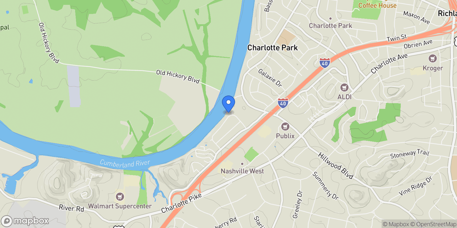 Map showing 6556 Upton Ln, Nashville, TN 37209, Nashville, Tennessee, United States.