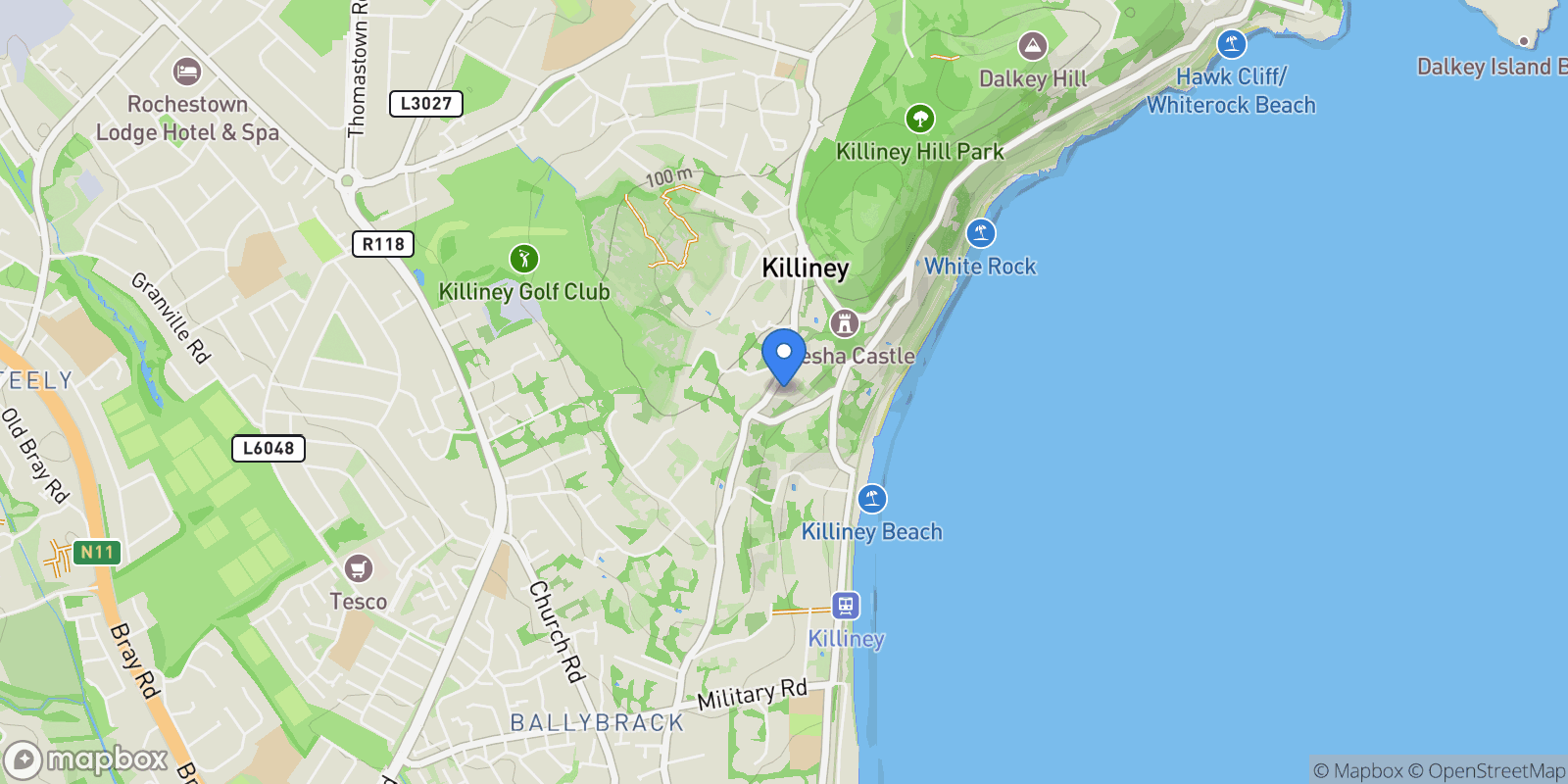 Map showing Palermo, 31 Killiney Hill Rd, Killiney, Co. Dublin, A96 DP66, Ireland, Dublin, County Dublin, Ireland.