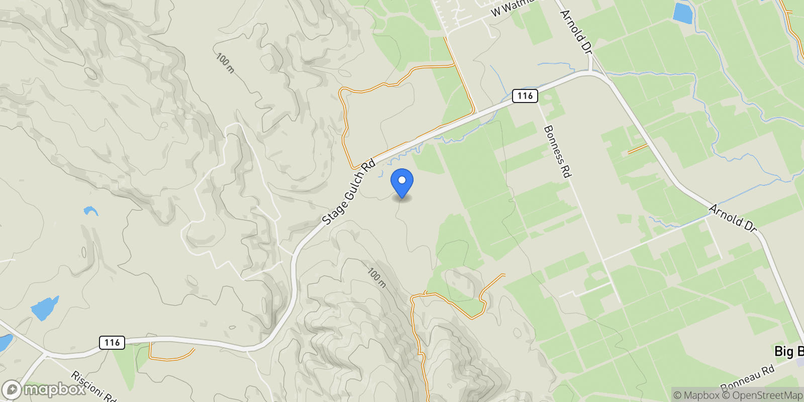 Map showing 21765 Champlin Creek Lane, Sonoma, California, United States.