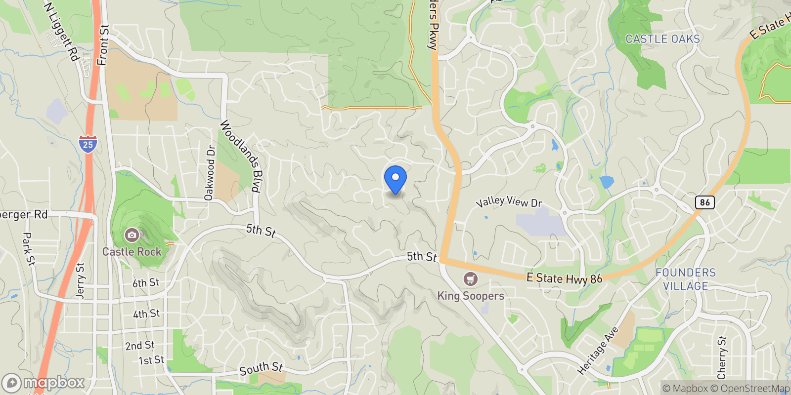 Map showing 2798 Hawk Point Court , Castle Rock, CO 80104, Castle Rock, Colorado, United States.