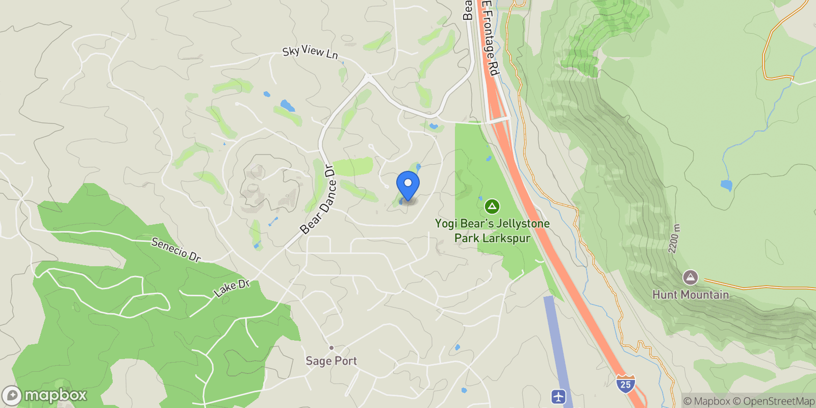 Map showing 6833 Yampa Drive , Larkspur, CO 80118, Larkspur, Colorado, United States.